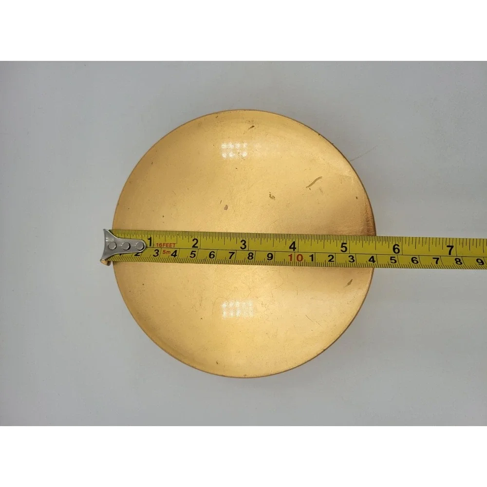 Vintage Gold & Black Lacquerware 5 Appetizer Snack‎ Plates In Holder
